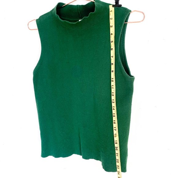 anthropologie green mockneck sleevless top M - Picture 3 of 6